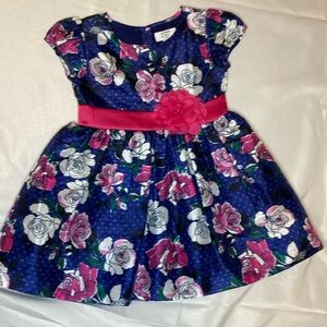 Kids formal flower patterned dress
